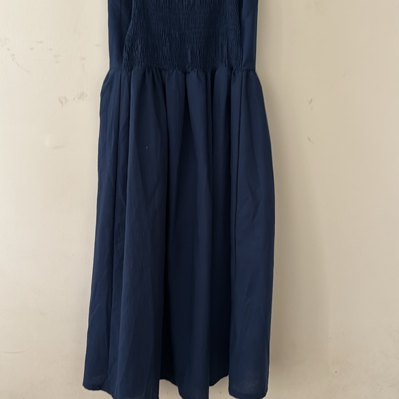 Navy blue sleeveless summer dress with pockets | Size Large - Picture 10 of 10